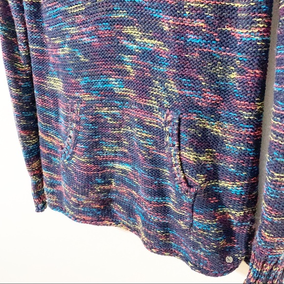 Eddie Bauer Westbridge Multicolored Long Sleeve Hooded Sweater Kangaroo Pocket - Picture 8 of 12